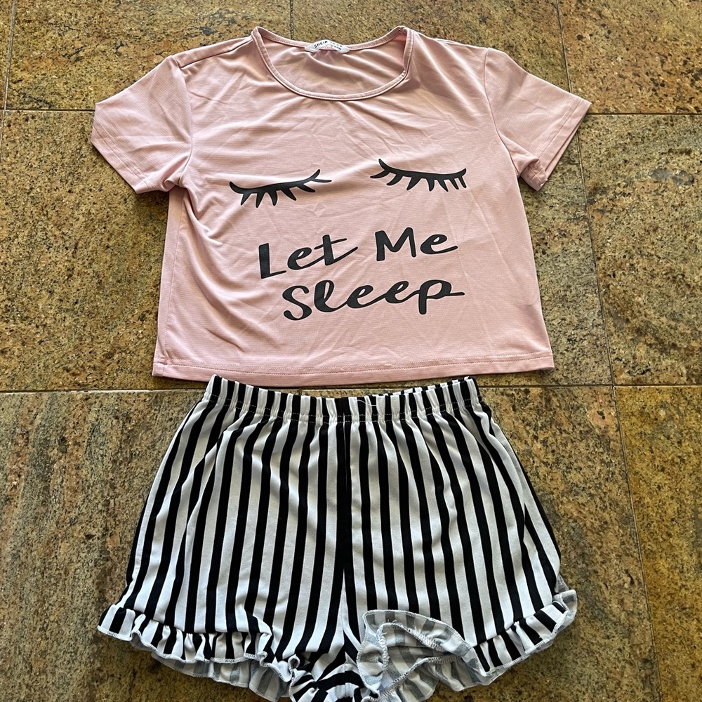 SHEIN Eyelash Pajama Set
